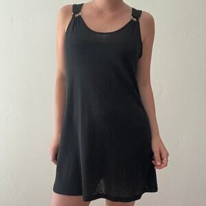 Black summer vintage mini dress